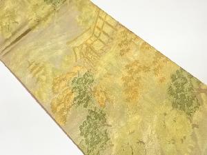 山並みに清水寺・風景模様織出し袋帯